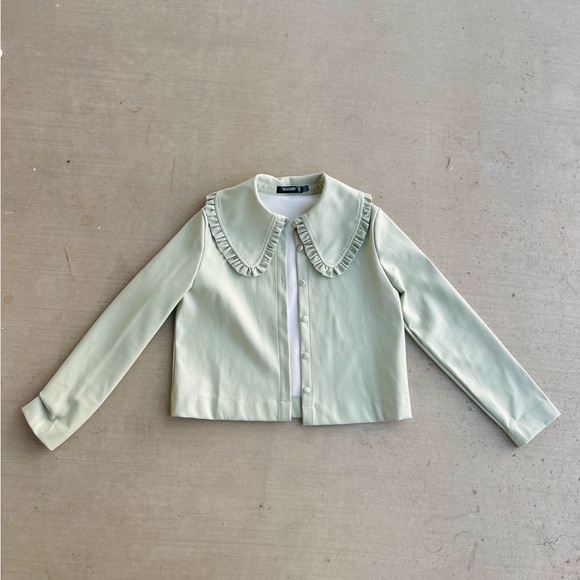 Missguided Leather Collar Jacket - Picture 2 of 6